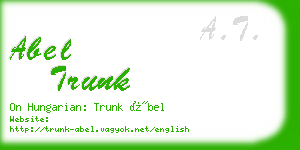 abel trunk business card